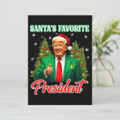 Der Lieblingspräsident des Weihnachtsmanns | Trump Feiertagskarte (Stehend Vorderseite)