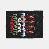 Der Lieblingspräsident des Weihnachtsmanns, Trump, Fleecedecke (Vorderseite (Horizontal))