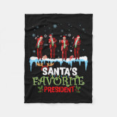 Der Lieblingspräsident des Weihnachtsmanns, Trump, Fleecedecke (Vorderseite)