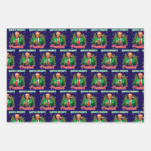 Der Lieblingspräsident des Weihnachtsmanns | Trump Geschenkpapier Set (Vorderseite 2)