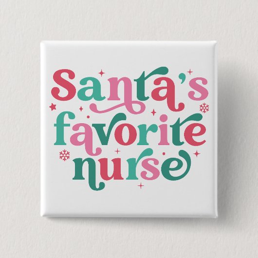 Der Lieblingsschwester des Weihnachtsmanns Button (Vorderseite)