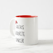 Der Lieblingstänzer des Weihnachtsmanns| Weihnacht Zweifarbige Tasse (Vorderseite Links)