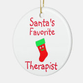 Der Lieblingstherapeut des Weihnachtsmanns Keramik Ornament (Links)