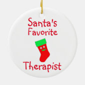 Der Lieblingstherapeut des Weihnachtsmanns Keramik Ornament (Hinten)