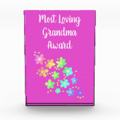 Der liebste Oma Award Blumenblock für das Foto (Vorderseite)