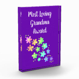 Der liebste Oma Award Blumenblock für das Foto