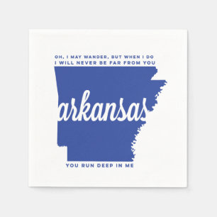 der Lied-Texte Arkansas Blau Serviette
