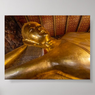 Der liegende Buddha in Bangkok Poster