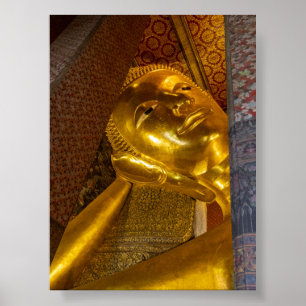 Der liegende Buddha in Bangkok Poster