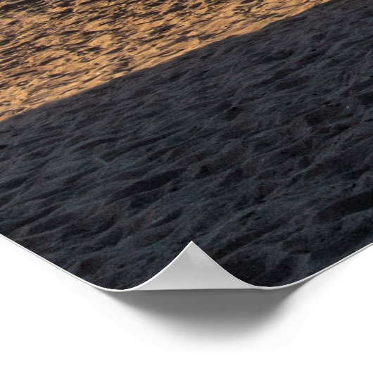 Der Liegestuhl auf dem Strandplakat Poster (Ecke)