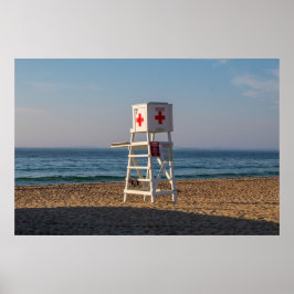 Der Liegestuhl auf dem Strandplakat Poster