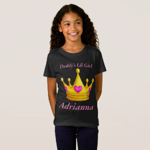 Der Lil des Vatis kleines Mädchen-Prinzessin Crown T-Shirt