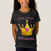Der Lil des Vatis kleines Mädchen-Prinzessin Crown T-Shirt (Vorderseite)