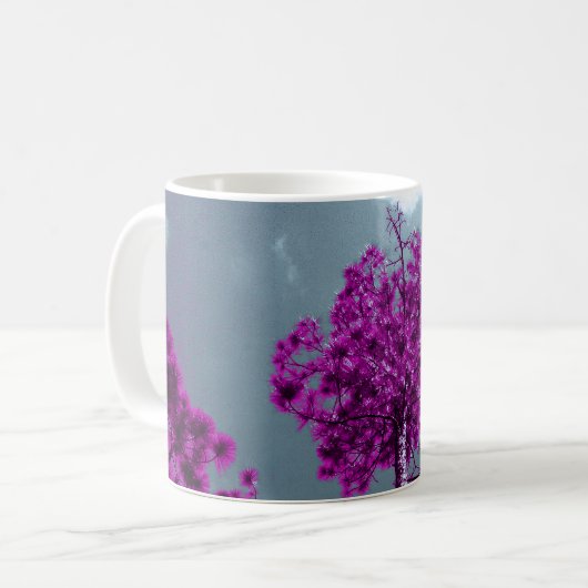 Der Lila Baum Kaffeetasse (Vorderseite Links)