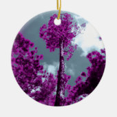Der Lila Baum Keramik Ornament (Vorne)