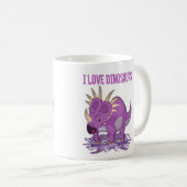 Der Lila Dinosaurier, der lustige Dinosaurier. Kaffeetasse (VorderseiteRechts)