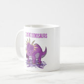 Der Lila Dinosaurier, der lustige Dinosaurier. Kaffeetasse (Vorderseite Links)
