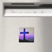 Der lila Hintergrund des Kreuzes Magnet (In Situ (Geschirrspüler))