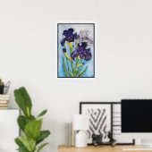 Der Lila Iris des Frühlings Poster (Heimbüro)