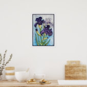 Der Lila Iris des Frühlings Poster (Küche)