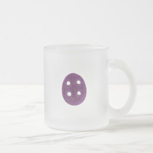 Der lila Knopf Mattglastasse (Rechts)