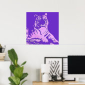Der Lila Tiger Poster (Heimbüro)