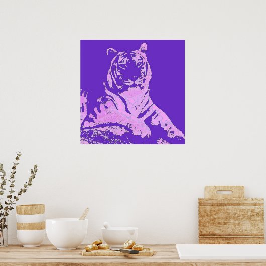 Der Lila Tiger Poster (Küche)