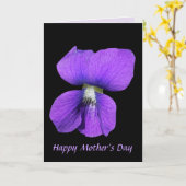 Der lila violette Tag der Mutter Karte (Gelbe Blume)