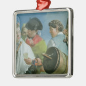 Der Limonade-Verkäufer Silbernes Ornament (Links)