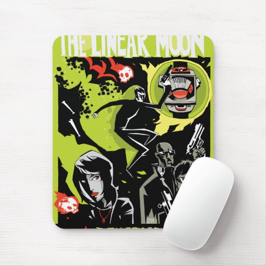 Der lineare Mond Mousepad (Mit Mouse)