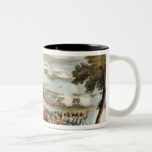 Der links Flügel der britischen Armee in der Zweifarbige Tasse