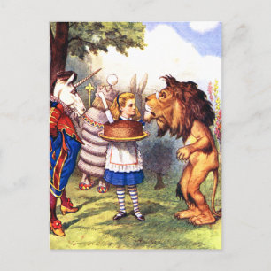 DER LION & THE UNICORN; CAKE WIRD ES BESSER MACHEN POSTKARTE