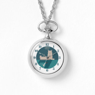 Der Lissaboner Turm von Belem im Stil eines alten Armbanduhr