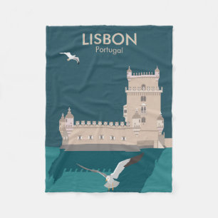Der Lissaboner Turm von Belem im Stil eines alten Fleecedecke