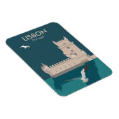 Der Lissaboner Turm von Belem im Stil eines alten Magnet (Rechte Seite)