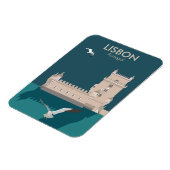 Der Lissaboner Turm von Belem im Stil eines alten Magnet (Linke Seite)