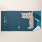 Der Lissaboner Turm von Belem im Stil eines alten  Strandtuch (Vorderseite)