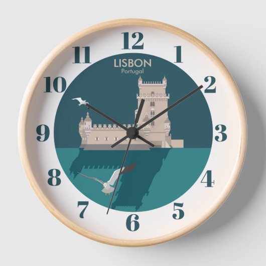 Der Lissaboner Turm von Belem im Stil eines alten Uhr (Vorderseite)