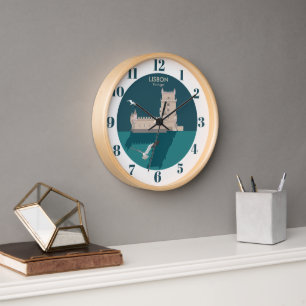 Der Lissaboner Turm von Belem im Stil eines alten  Uhr