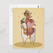 Der Llama-Zirkus Postkarte (Vorne/Hinten)