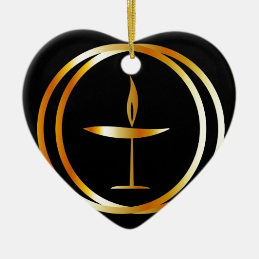 Der lodernde Chalice Keramik Ornament (Vorne)