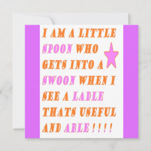 Der Löffel fällt in Liebe mit der Dame