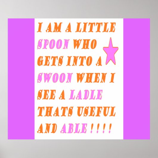 Der Löffel fällt in Liebe mit der Dame Poster (Vorne)