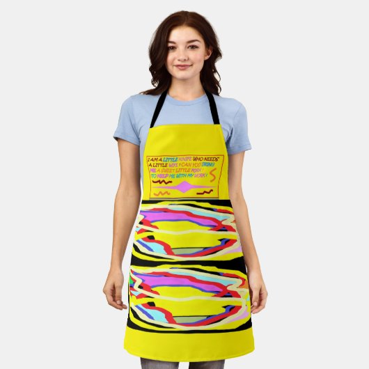 Der Löffel fällt in Liebe mit der Dame und dem Mes Schürze (Getragen)