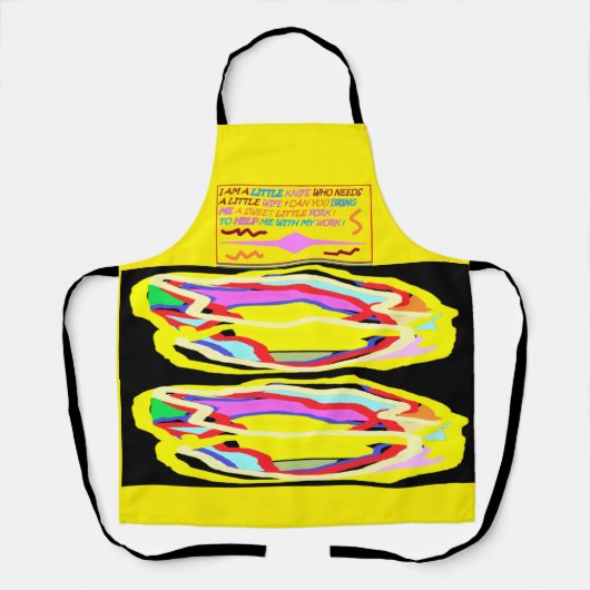 Der Löffel fällt in Liebe mit der Dame und dem Mes Schürze (Vorderseite)