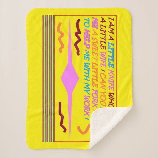 Der Löffel fällt in Liebe mit der Dame und dem Mes Sherpadecke (Vorderseite)