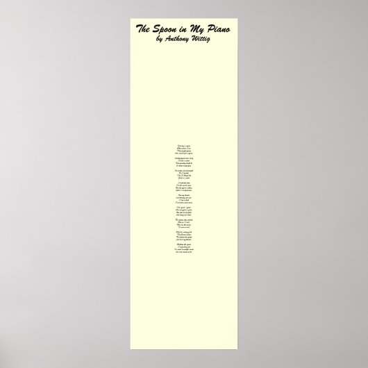 Der Löffel in meinem Klavier Poster (Vorne)