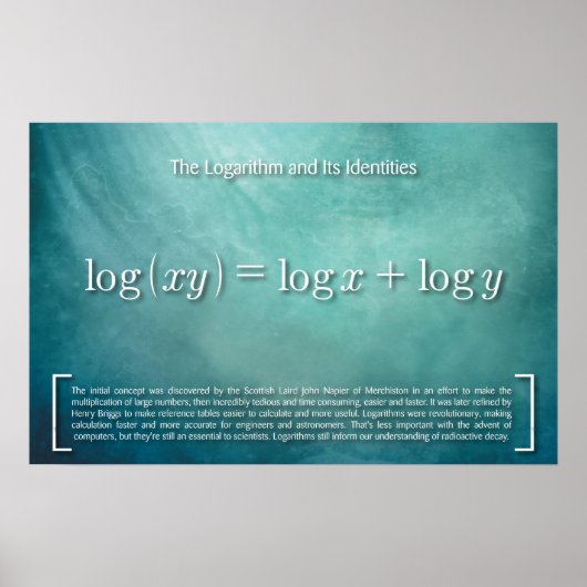 Der Logarithmus Poster (Vorne)