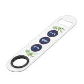 Der Logoflaschenöffner vom TriBEERatops Speedflaschenöffner (Rückseite Schrägansicht)