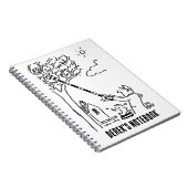 Der Lollipop-Mann hilft, einen Ball von einem Baum Notizblock (Rechte Seite)